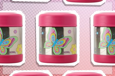 9PR: Thermos FUNtainer Vacuum Insulated Food Jar, 290ml, Pink butterflies