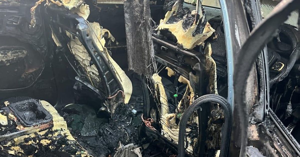 Firefighter injured after hybrid car bursts into flames