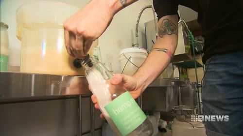 Experts believe a 250ml glass of hemp milk is half your daily calcium intake (9NEWS)