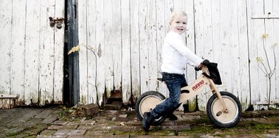 Knox on a bike.