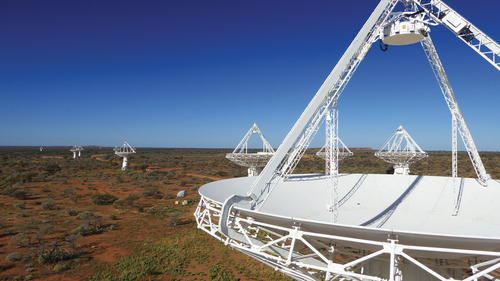 CSIRO's Australian Square Kilometre Array Pathfinder (ASKAP) radio telescope at the Murchison Radio-astronomy Observatory in Western Australia.