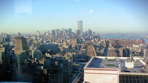 Stafford took this photo, showing the twin towers still standing, on the morning of the attack.