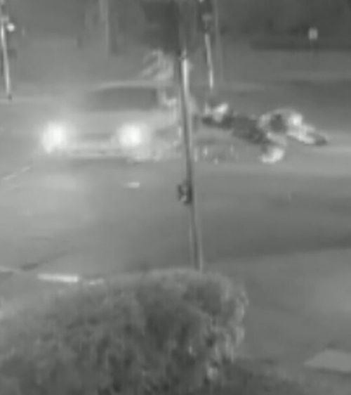 Shocking hit-run caught on camera in Adelaide after driver allegedly didn't give-way. Picture: 9NEWS