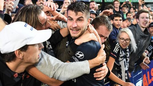 The Jets aren't the only ones preparing - Melbourne Victory supporters are flocking to Newcastle in their thousands. Picture: AAP.