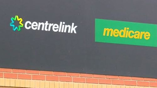 Centrelink and Medicare logos.