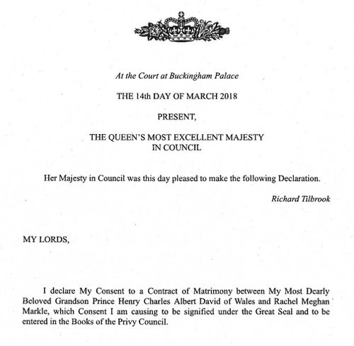 The Queen's declaration. (PA/AAP)