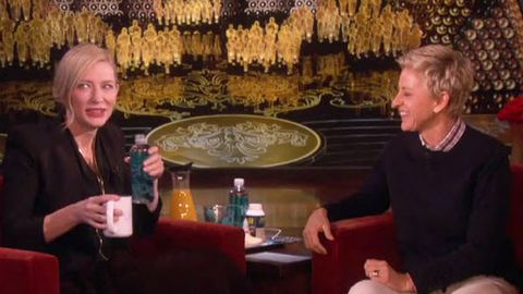 Watch: Cate Blanchett reveals Oscar night threesome with husband on Ellen