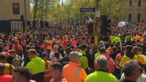 CFMEU protest in Melbourne