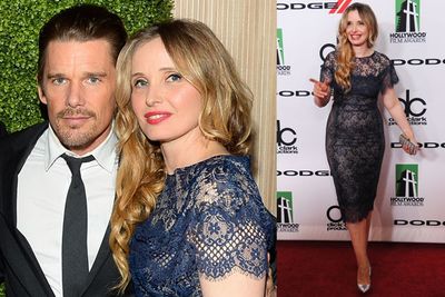 Ethan Hawke with <i>Before Midnight</i> co-star Julie Delpy.