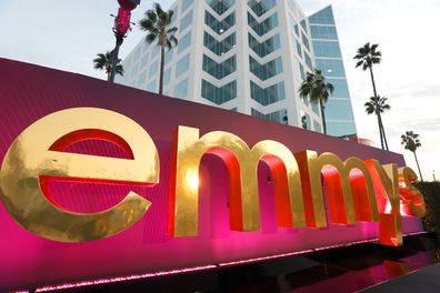 Emmys signage is seen during the 74th Primetime Emmys Press Preview at the Television Academy on September 08, 2022 in Los Angeles, California. 