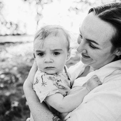 Mum Breanna with her one-year-old son.