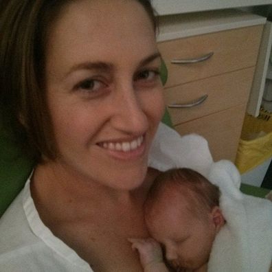 Hiam Darcy with her daughter Eve Darcy, who had a traumatic birth.