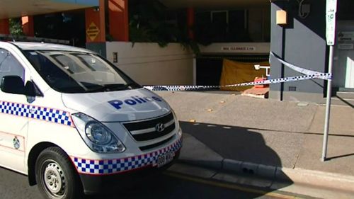 The car park has been cordoned off as a crime scene. (9NEWS)