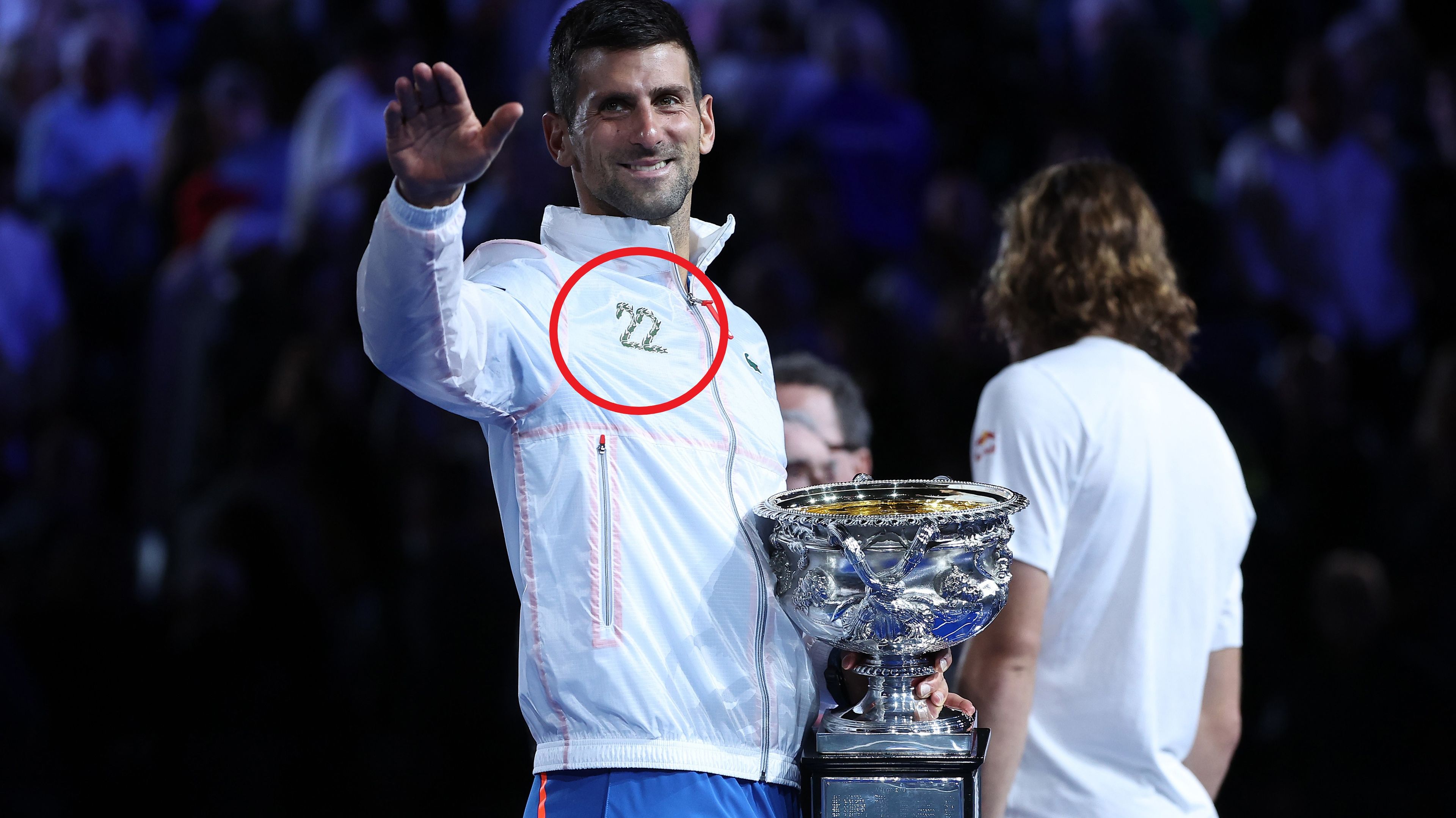 Hilarious detail in Djokovic jacket