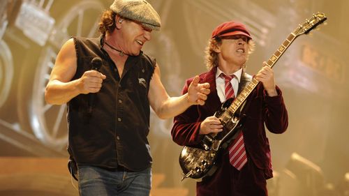 Brian Johnson (left) was forced to step away from the band after suffering hearing loss. 