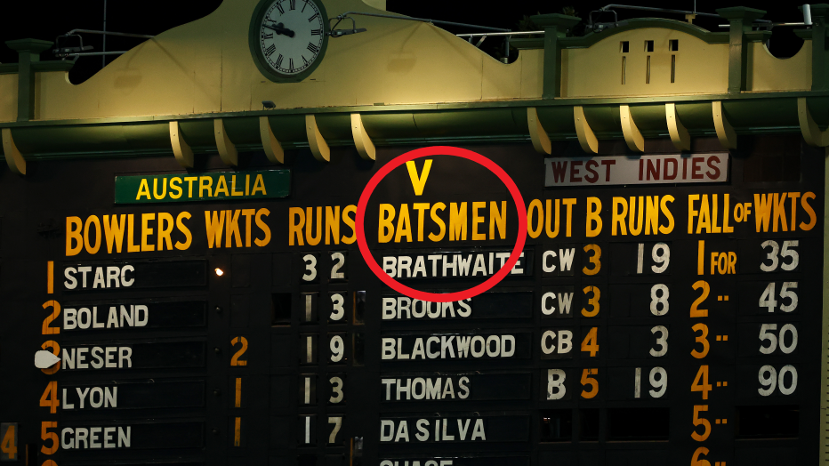 Adelaide Oval scoreboard.