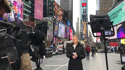 9News US Correspondent Alexis Daish reporting from New York.