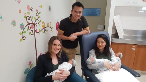 Shinta Sudarsano gave birth at Melbourne's St Vincent's Private Hospital. (Supplied)