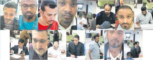 Images of the 15 men allegedly allegedly shows Saudi citizens that Turkish police suspect of being involved in the disappearance of the writer.