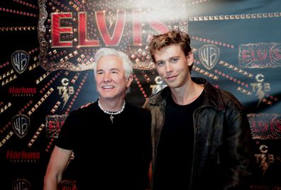 irector Baz Luhrmann and actor Austin Butler attend a screening of the movie "Elvis" on June 18, 2022 in Scottsdale, Arizona. 