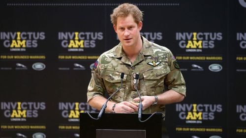 Prince Harry speaking at the London 2014 Invictus Games. (Getty)
