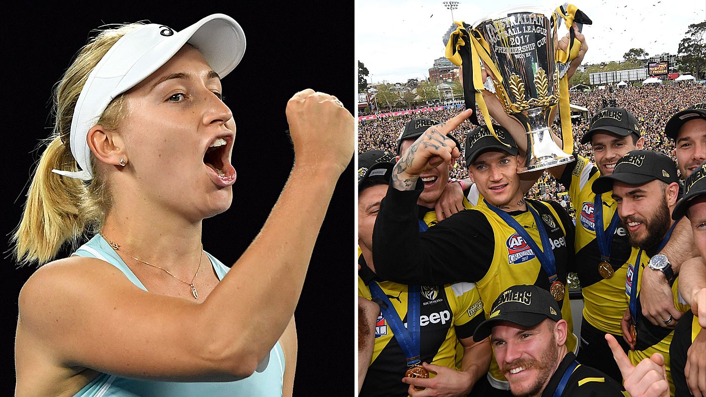 AFL Footy Show reveal Richmond Tigers beef with Daria Gavrilova over 'disrespectful' trophy photo