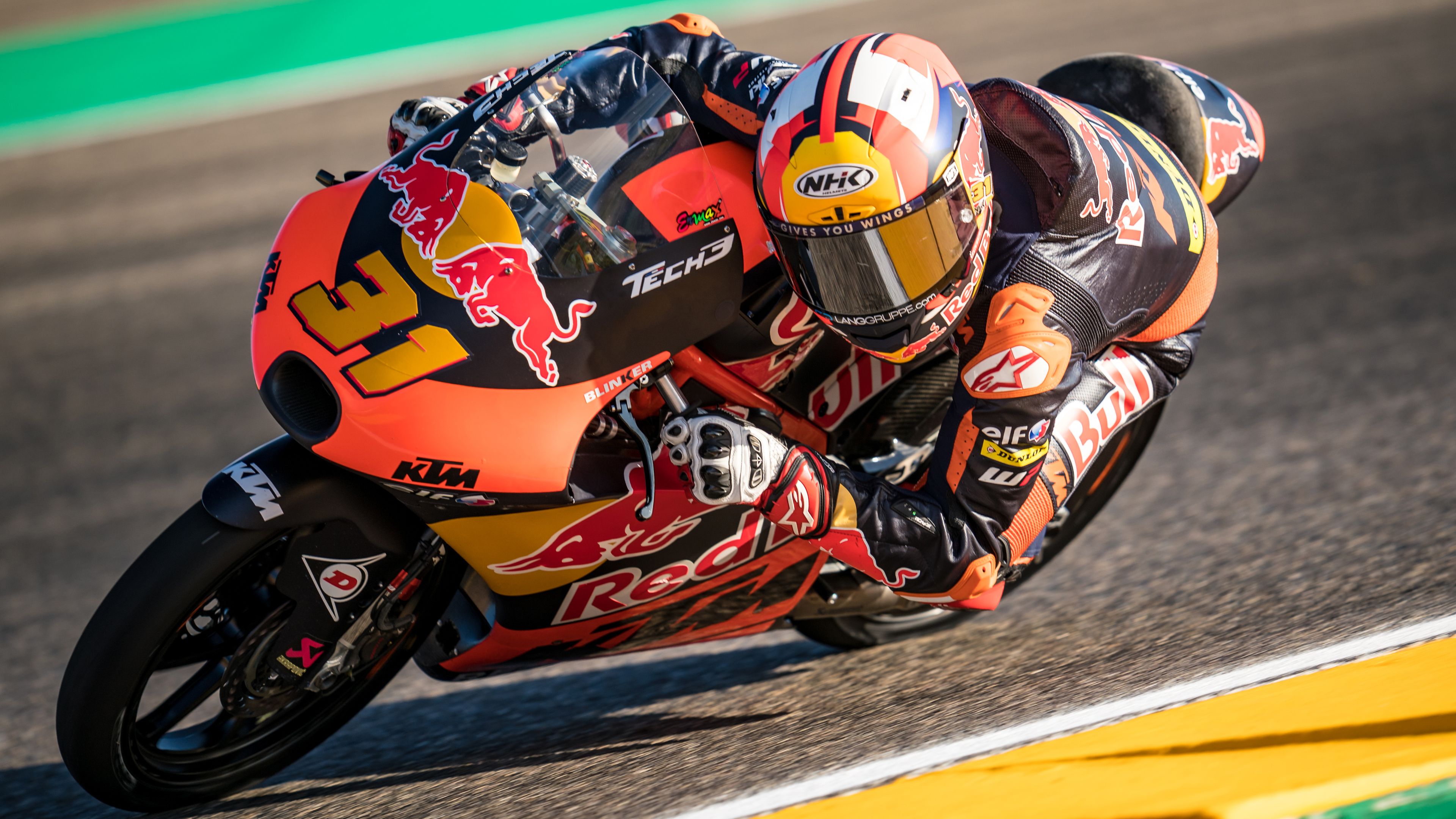 Moto3 rider Adrian Fernandez of Spain and Red Bull KTM Tech 3 rides during the free practice of the MotoGP Gran Premio Animoca Brands de Aragón at Motorland Aragon Circuit on September 16, 2022 in Alcaniz, Spain. (Photo by Steve Wobser/Getty Images)