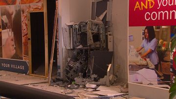 An ATM was blown up in Newton on Tuesday. (9NEWS)