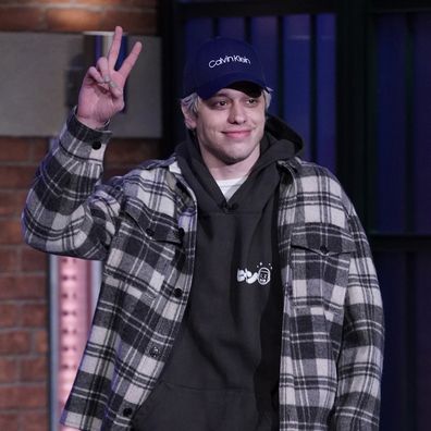 Pete Davidson arrives at a November 8 taping of Late Night With Seth Meyers.