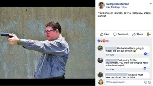 Christensen gun-toting gag 'bloody stupid'