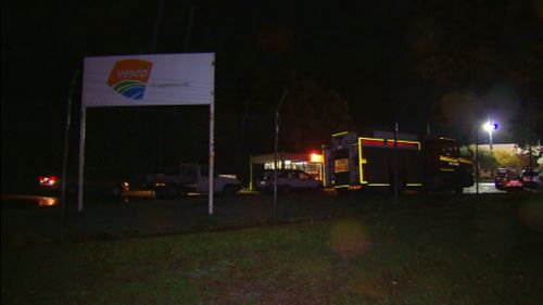 Police were called to a man making threats at a Wacol business about 10pm. (9NEWS)