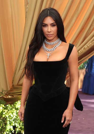 LOS ANGELES, CA - SEPTEMBER 22: Kim Kardashian attends FOXS LIVE EMMY RED CARPET ARRIVALS during the 71ST PRIMETIME EMMY AWARDS airing live from the Microsoft Theater at L.A. LIVE in Los Angeles on Sunday, September 22 (7:00-8:00 PM ET live/4:00-5:00 PM PT live) on FOX.  (Photo by FOX Image Collection via Getty Images)