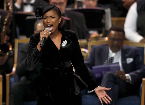Jennifer Hudson was among a number of big-name performances who sang at Franklin's ceremony.