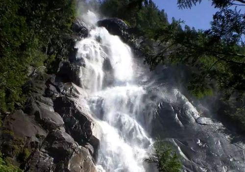 The Shannon Falls in British Columbia, Canada.