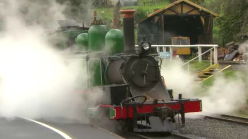 The convicted sex offender worked for Victoria's railways along with Puffing Billy. (9NEWS)