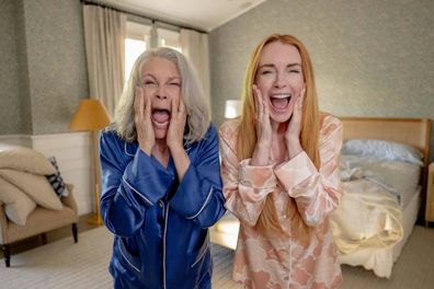 Jimmy Lee Cortis and Lindsay Lohan on Friday (2025)