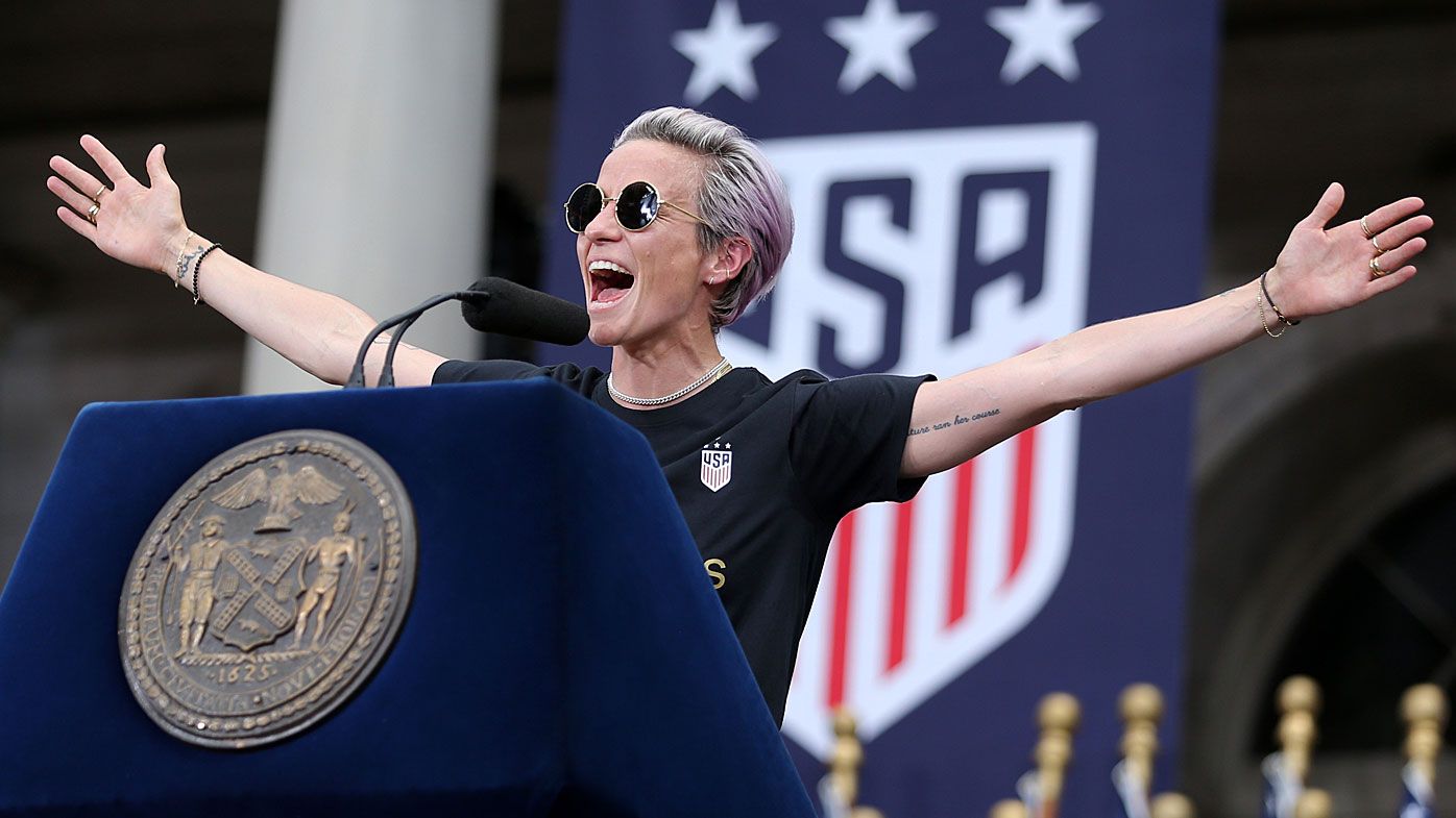 Women's World Cup winner Megan Rapinoe delivers stirring message for America