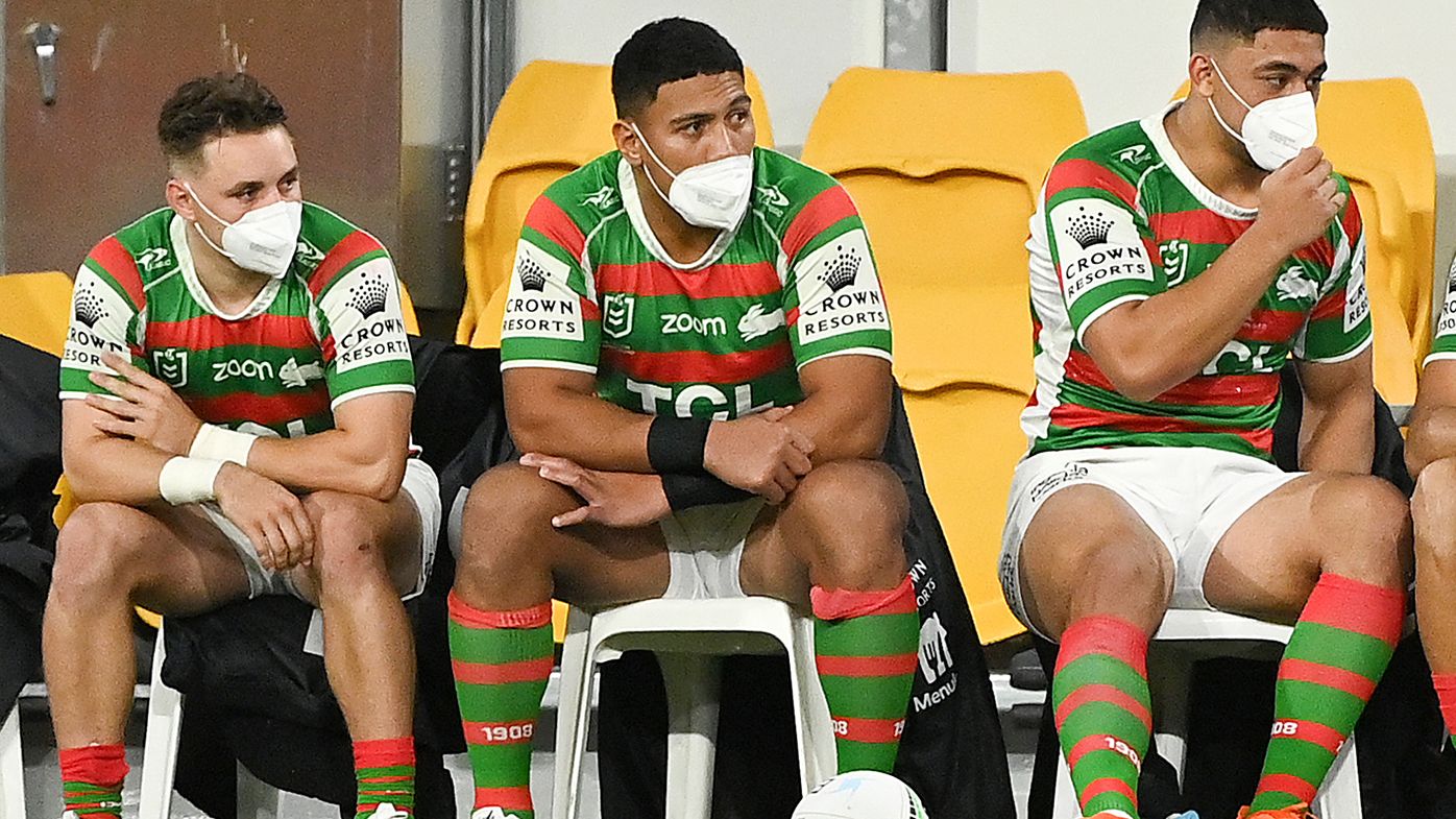 Players have been forced to wear masks on the bench in 2021.