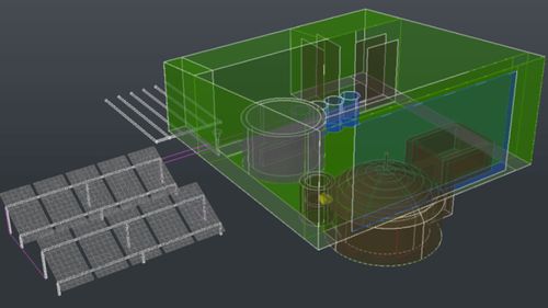 A diagram showing the Mount Everest Biogas Project's planned digester.