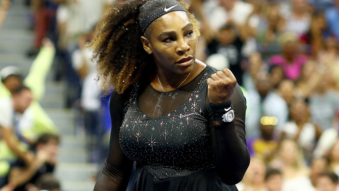 Serena Williams in action against Danka Kovinic.