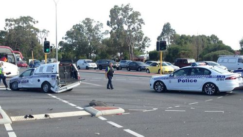 The collision happened at the Armadale road and Railway ave intersection. (9NEWS)