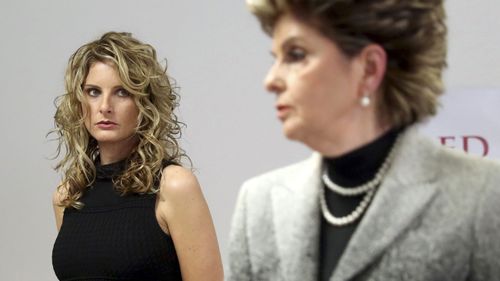 Summer Zervos with her lawyer Gloria Allred in 2016. (AAP)