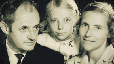Juliane Koepcke as a young child with her parents.