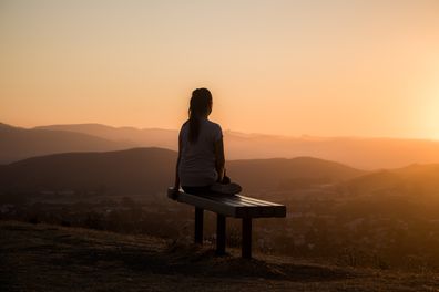 Woman meditating