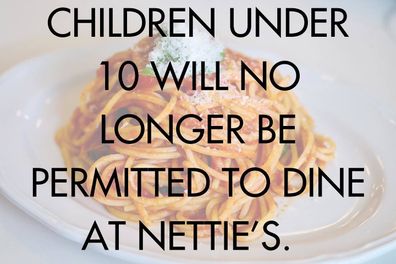 New Jersey restaurant bans children