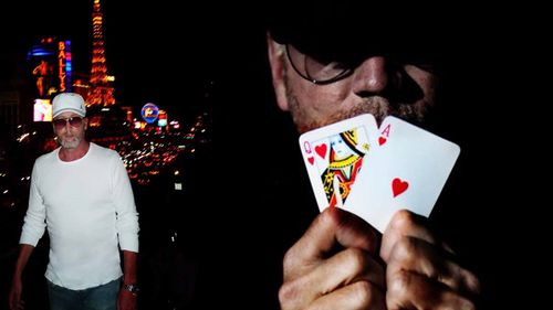 R.J. Cipriani, also known as Robin Hood 702, is pictured on the Las Vegas strip. The number 702 is the dial code for the city of Las Vegas. (Supplied)