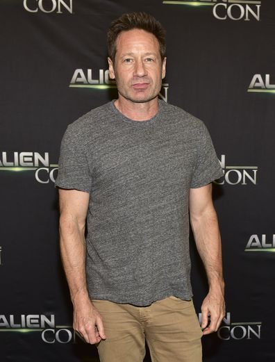 David Duchovny at A+E Networks, Mischief Management & Prometheus Entertainment present AlienCon 2018 at Pasadena Convention Center on June 17, 2018 in Pasadena, California. 