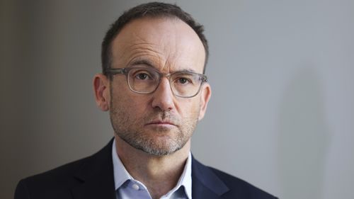 Greens leader Adam Bandt during a doorstop interview in the press gallery at Parliament House in Canberra on Tuesday 11 February 2025. fedpol Photo: Alex Ellinghausen