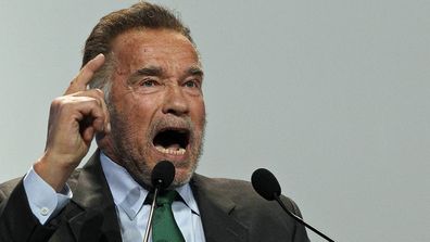 Actor Arnold Schwarzenegger delivers a speech during the opening of COP24 UN Climate Change Conference 2018 in Katowice, Poland.