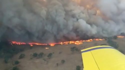 The fire near Dunedoo. (9NEWS)